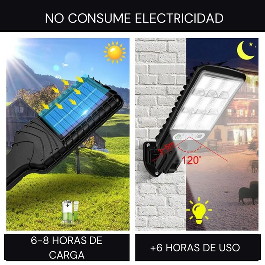 SolarLamp™ ☀️| Lampara Solar con Sensor 30w + Control