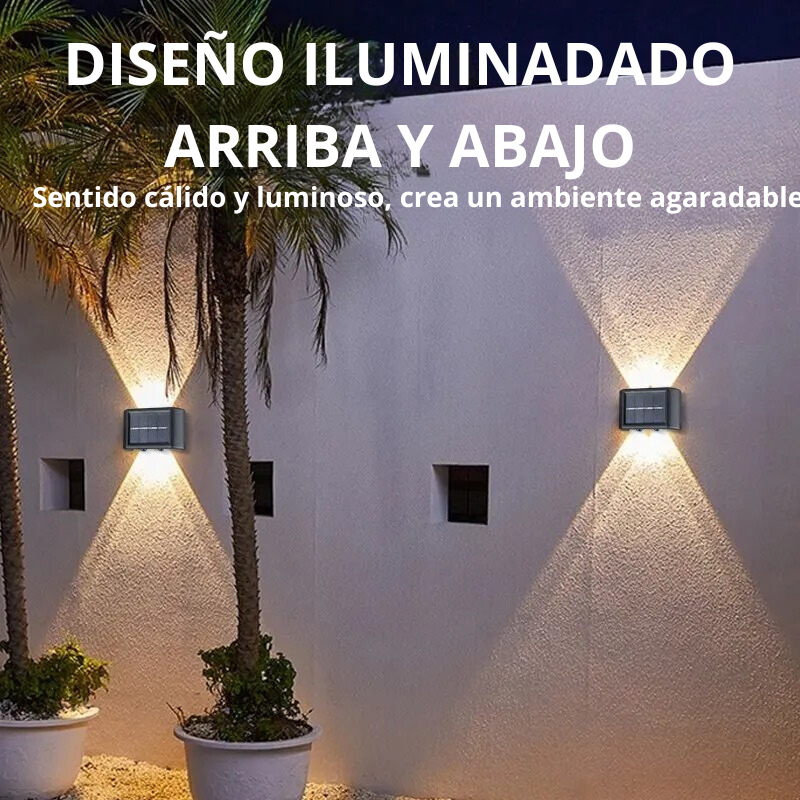 Luz de pared solar impermeable para exterior