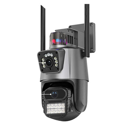 DualCam™ 📹 | Cámara de Seguridad WiFi PTZ con Doble Lente 1080P Full HD +